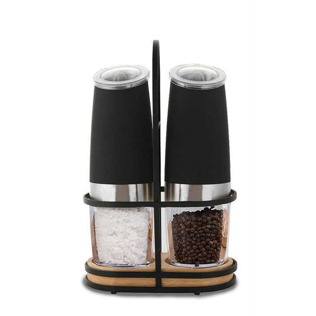 1pc, Electric Pepper And Salt Grinder, Salt And Pepper Mill, Battery  Powered Pepper Mill With 5 Level Adjustable Coarseness, LED Light, One  Handed Ope