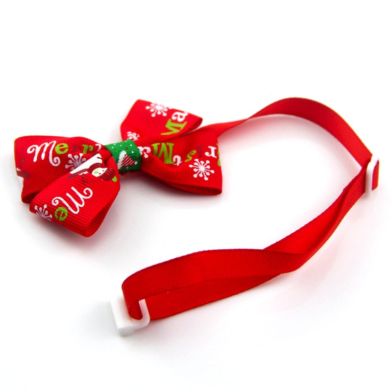 Pet Christmas Bow Collar