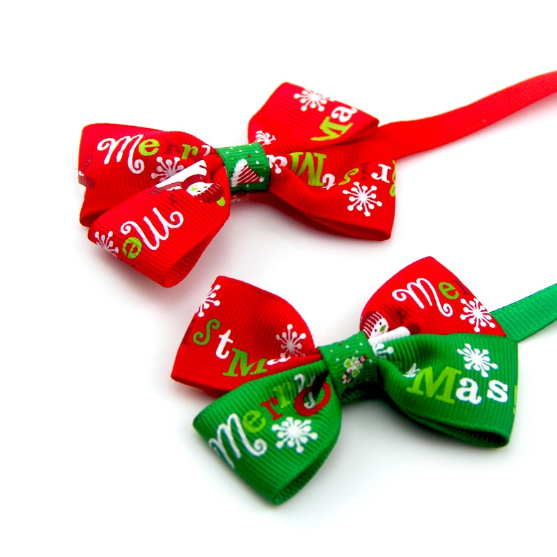 Pet Christmas Bow Collar