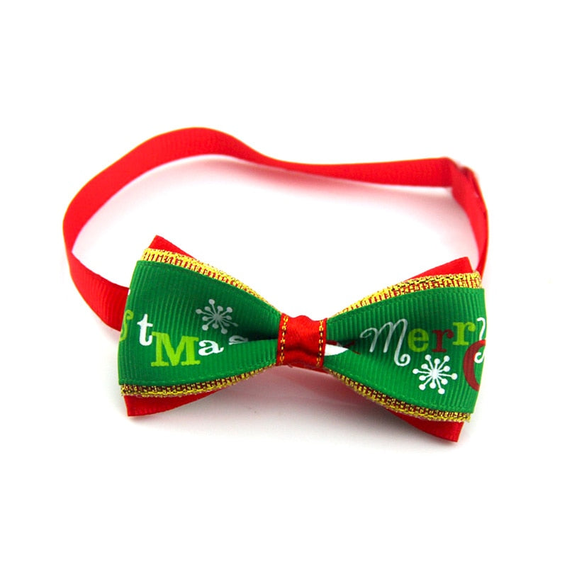 Pet Christmas Bow Collar