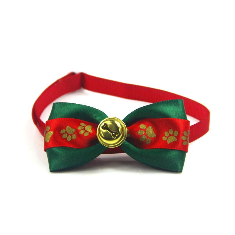 Pet Christmas Bow Collar